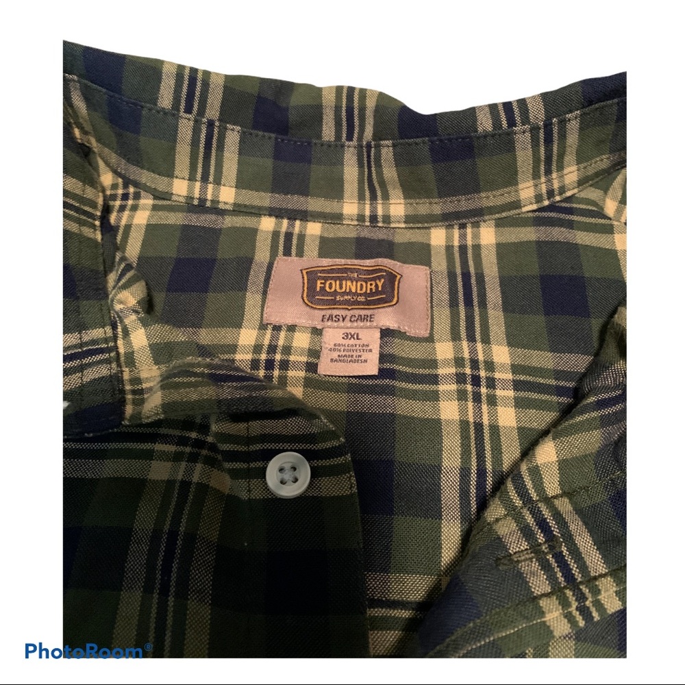Men’s Big & Tall 3XL Plaid Shirt from The Foundry